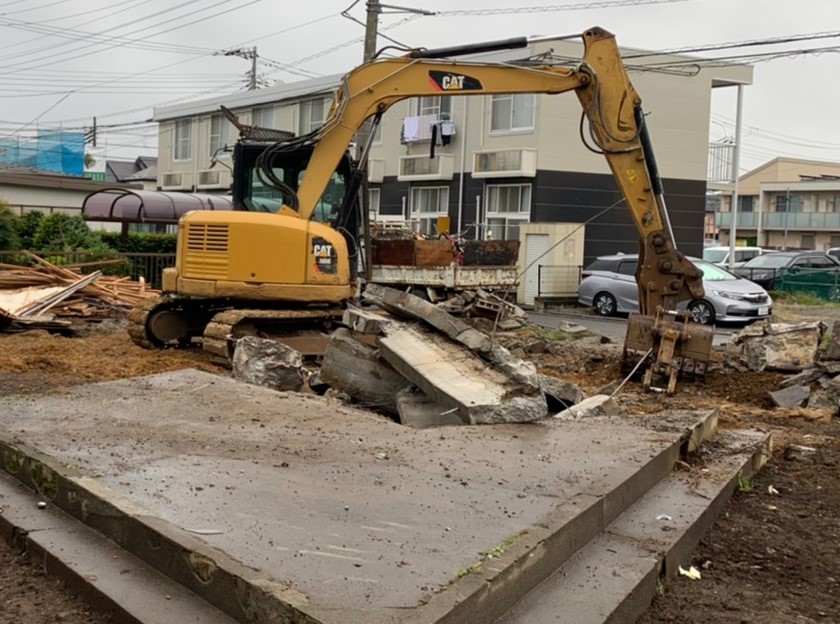 川越市の解体工事が終了しました。新型コロナ感染予防対策もしっかり行っています。